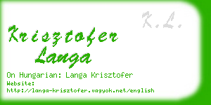 krisztofer langa business card